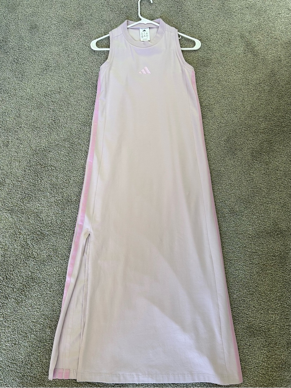 Adidas 3-Stripes Racerback Dress - Pink, Purple - Picture 7 of 14